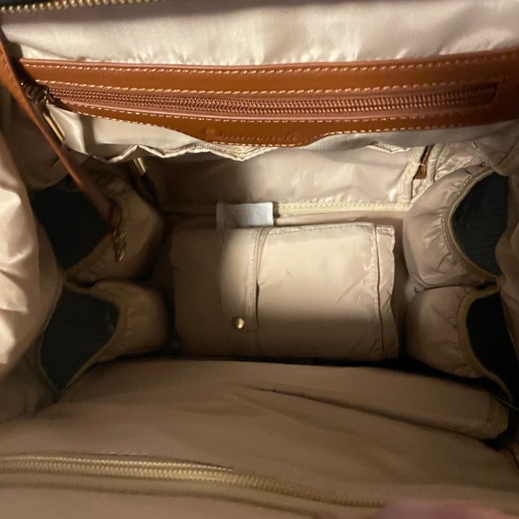 Vegan Leather Diaper Bag Backpack - Picture 3 of 8